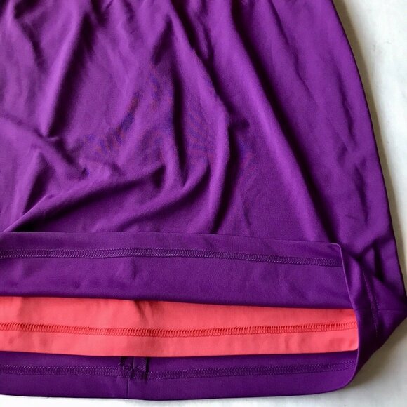 Adrianna Papell Sleeveless Colorblock Jersey Sheath Dress Hyacinth Size 6P - Picture 3 of 8